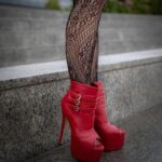 Foot Fetish Detroit Domme red high heel leather shoes